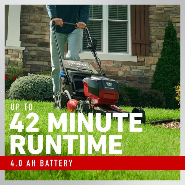 Toro 60V Max* 21 in. (53 cm) Recycler® w/SmartStow® Push Lawn Mower with 4.0Ah Battery (21323)