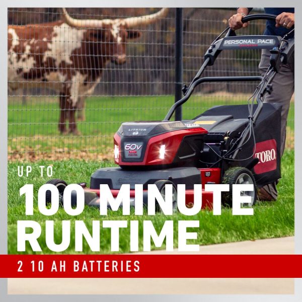 Toro 60V MAX* 30 in. (76 cm) eTimeMaster® Personal Pace Auto-Drive™ Lawn Mower - (2) 10.0Ah Batteries/Chargers Included (21491)